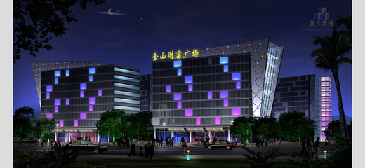 廈門金山財(cái)富廣場-建筑景觀照明設(shè)計(jì)-照明工程_照明設(shè)計(jì)_景觀照明_道路照明_城市照明-光環(huán)境設(shè)計(jì)引領(lǐng)者-深圳壹光壹城