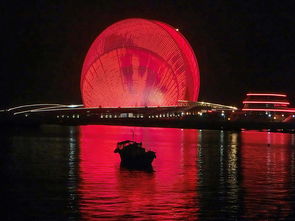 珠海大劇院夜景照明工程設計,建筑燈光與環(huán)境和諧對話